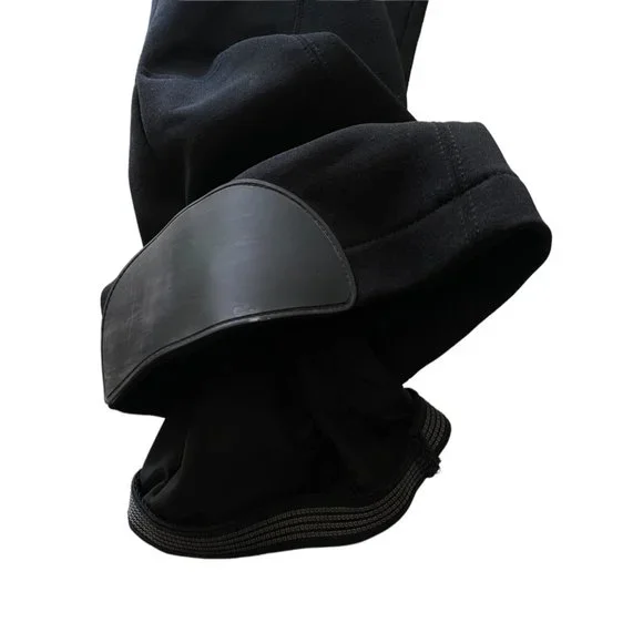 Sportcaster Vintage Black Ski Pants Wool Nylon Stretch 10 High Waist Slimming - Picture 7 of 9